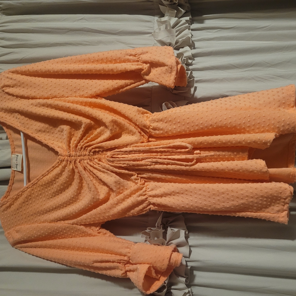 Peach Textured Women's Top